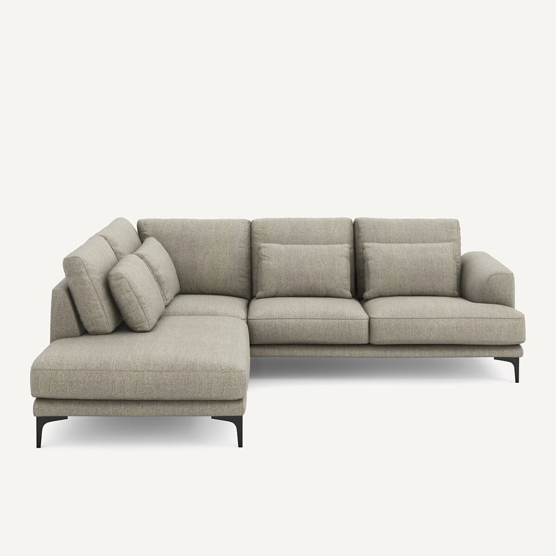 Am.pm Geschlossenes Ecksofa Marsile Mit Ecke Links, Tweed-optik