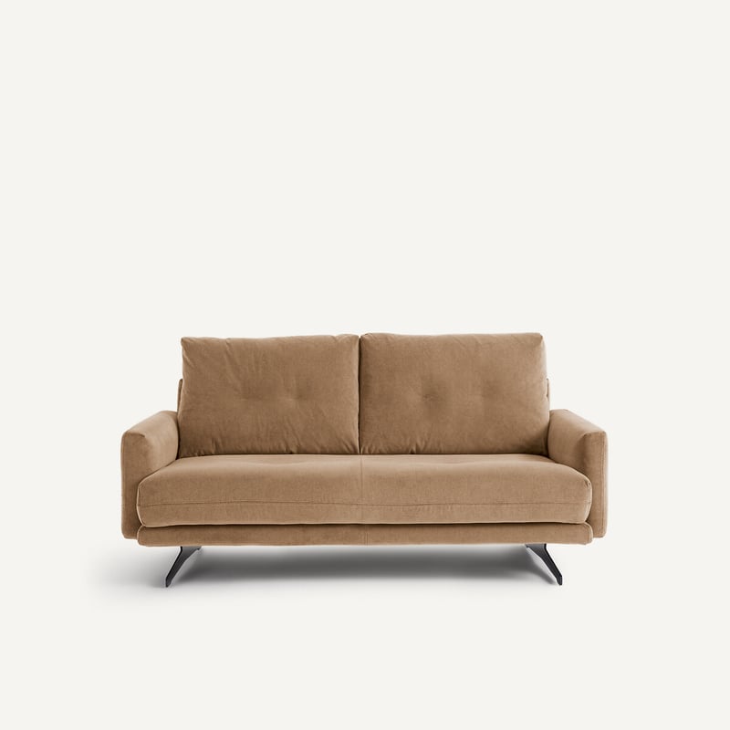 Am.pm 2-sitzer-sofa In Stonewashed Velours, Delicato