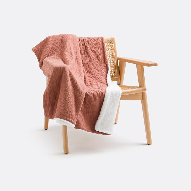 La Redoute Interieurs Decke Kumla Aus Baumwollmusselin & Teddyfleece