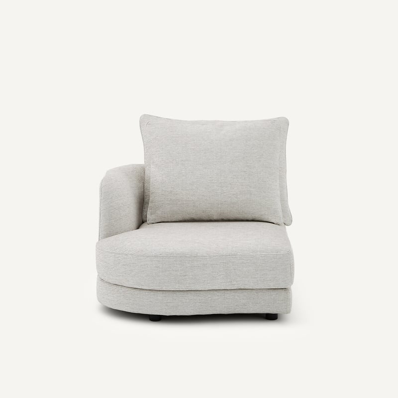 Am.pm Linkes, Abgerundetes Sofa-element, Modular, Aus Recycelter Baumwolle, Tiberio