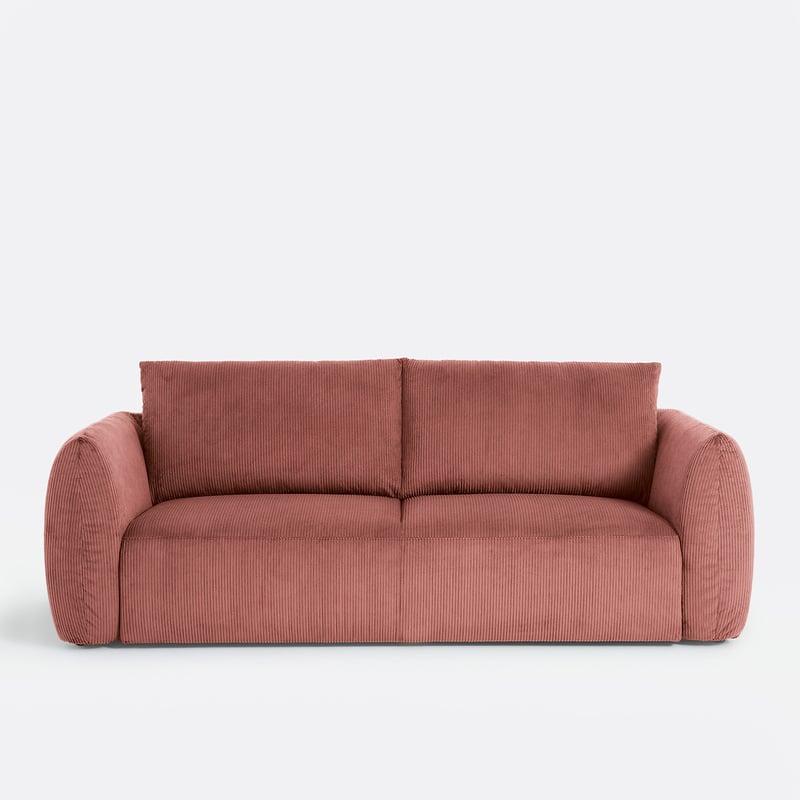 Gerades Sofa Edith, 3- Oder 4-sitzer, Aus Mittelbreitem Cordstoff