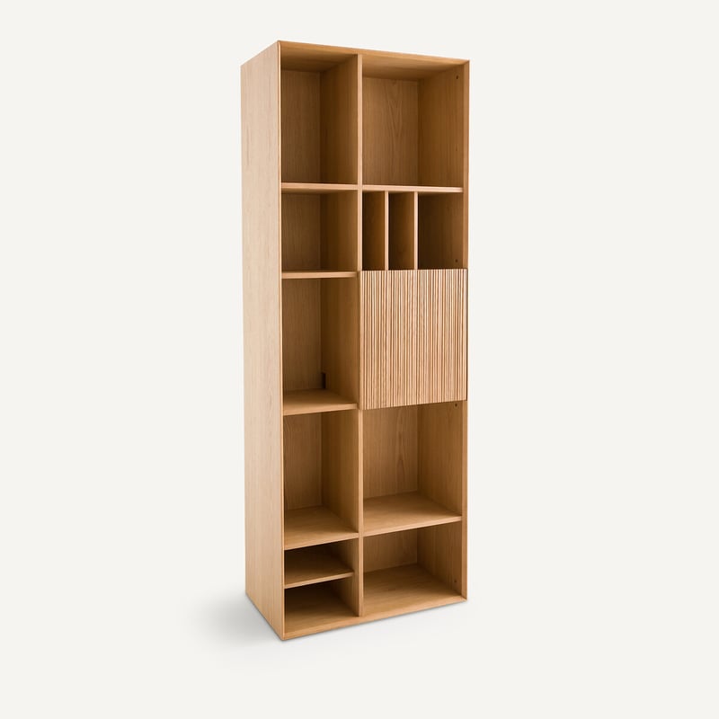 Am.pm Bücherregal, 1 Tür, Eiche Und Furniert, Mikube