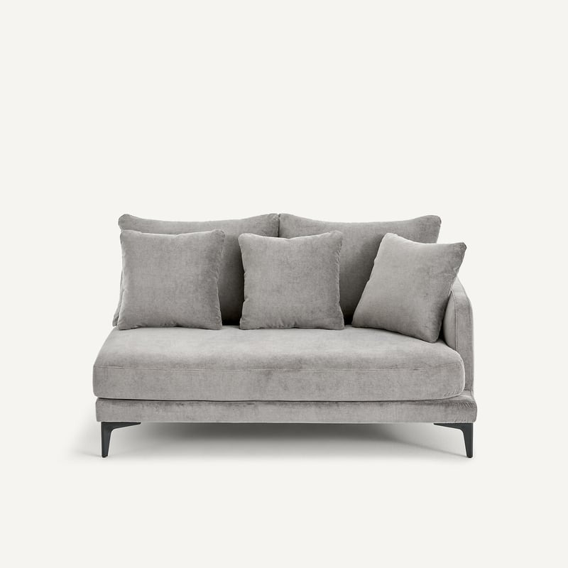 Am.pm X Emmanuel Gallina Halbsofa, 2-sitzig, Velours Stone, Moderniste, Design Emmanuel Gallina