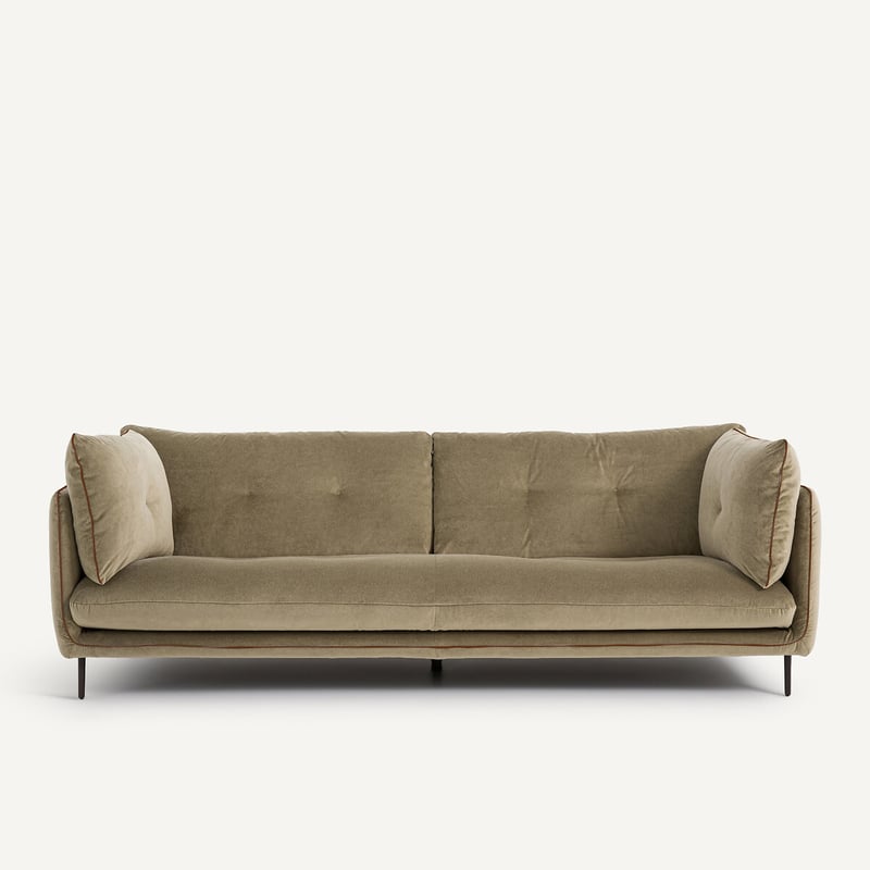 Am.pm Sofa Aus Leinenvelours, Botero