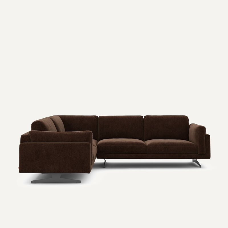 Am.pm Ecksofa Aus Chenille-velours, César