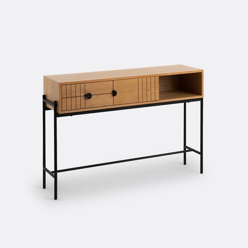 La Redoute Interieurs Eichenfurnierte Konsole Mit Stauraum Clara