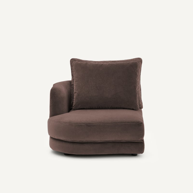 Am.pm Linkes Sofa-halbmodul, Modular, Aus Leinenvelours, Tiberio