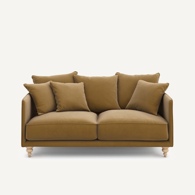 Am.pm Kompaktes 3-sitzer-sofa Aus Leinenvelours, Lazare