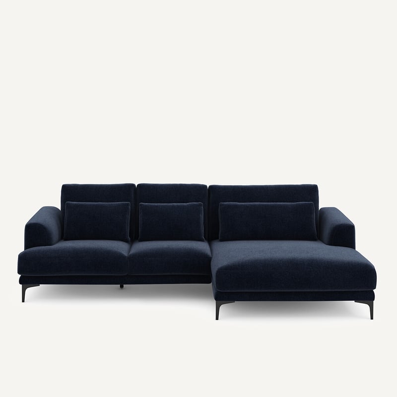 Am.pm Ecksofa Meridian Xl Rechts In Chenille-velours, Marsile