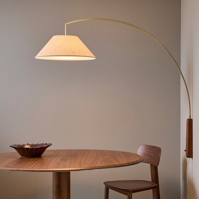 Am.pm Flexible Wandleuchte Nestwood Aus Gebeizter Eiche Und Leinen