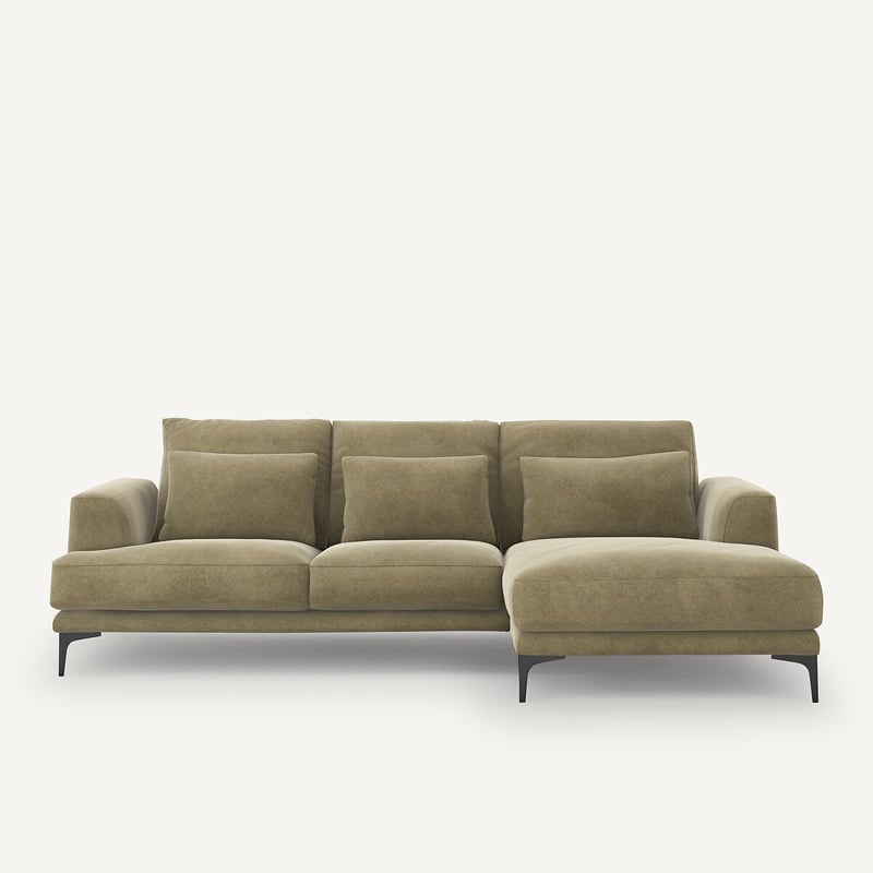 Am.pm Ecksofa Marsile Mit Ecke Rechts, Leinensamt