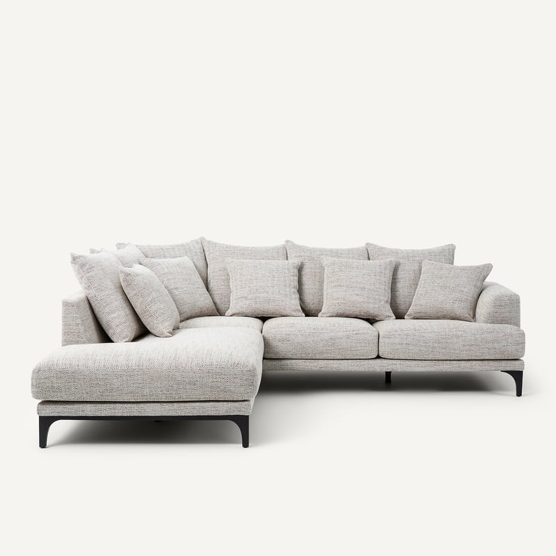 Am.pm Ecksofa In Gesprenkeltem Fischgrätmuster, Armento