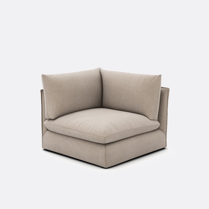 Eckelement Für Ein Modulares Sofa, Aus Strukturstoff, Malo