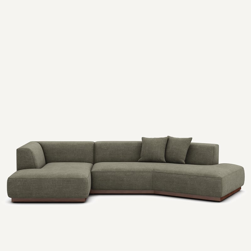 Am.pm Offenes Ecksofa Links, Baumwolle Und Leinen, Jacopo