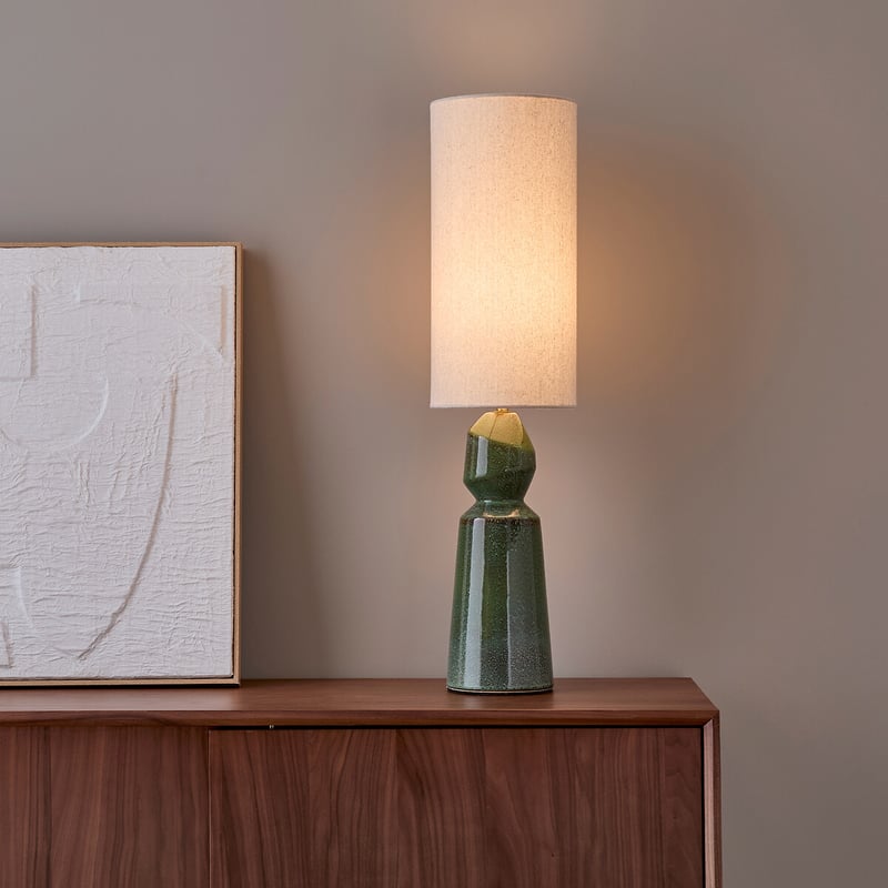 Am.pm Tischlampe Aus Keramik Und Leinen, Totemy