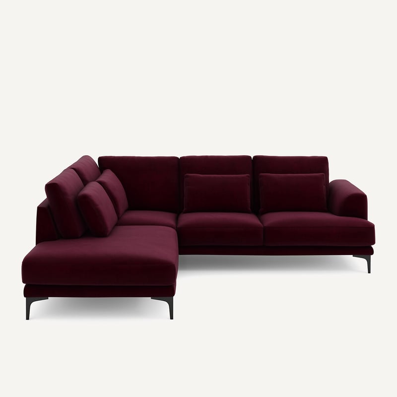 Am.pm Geschlossenes Ecksofa Marsile Mit Ecke Links, Samt
