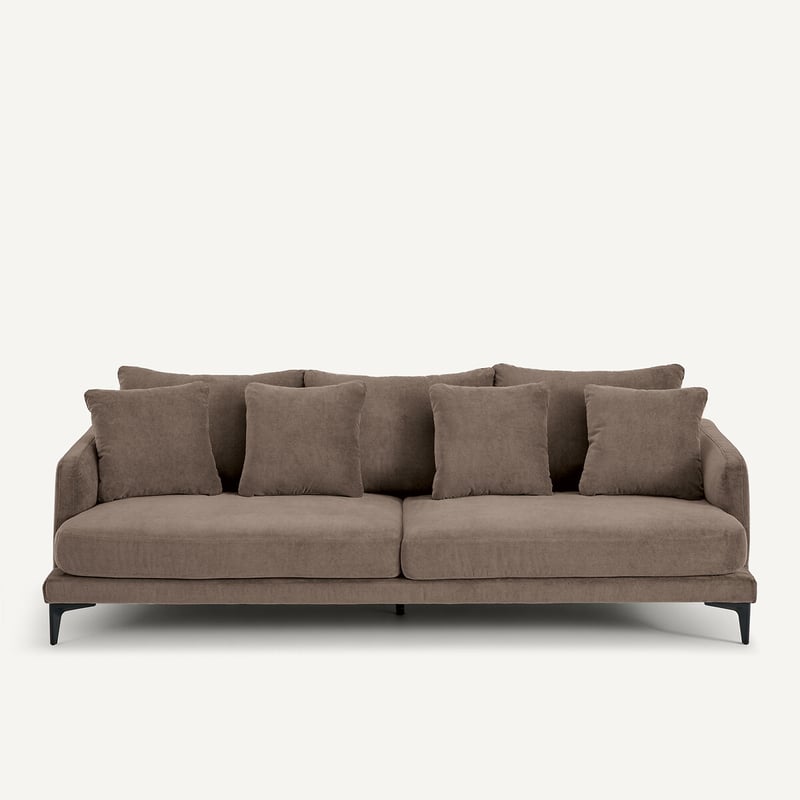 Am.pm X Emmanuel Gallina 3- Oder 4-sitzer-sofa In Velours Stone, Moderniste, Design Emmanuel Gallina