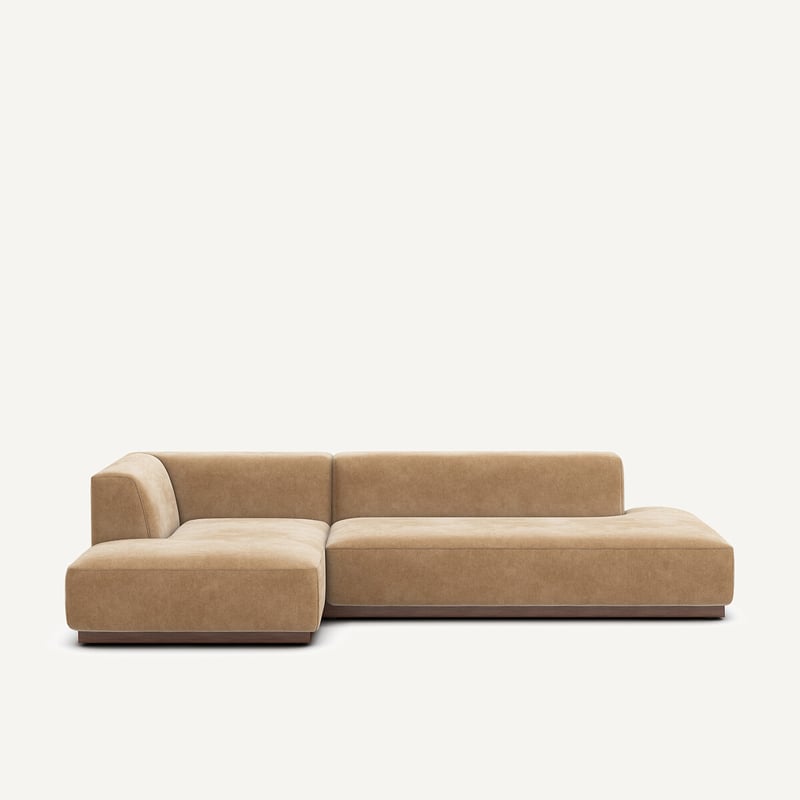 Am.pm Ecksofa Links Xl In Stonewashed Velours, Jacopo