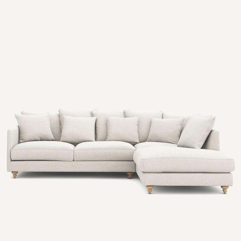 Am.pm Ecksofa, Umwandelbar, Aus Jaspé-stoff, Lazare