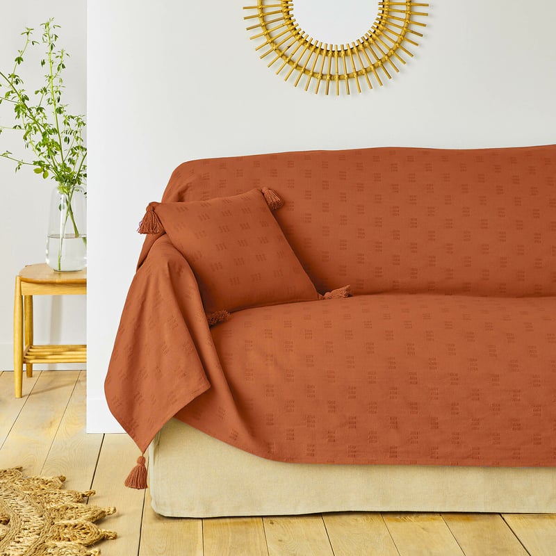 La Redoute Interieurs Baumwoll-tagesdecke, Uni, Nado