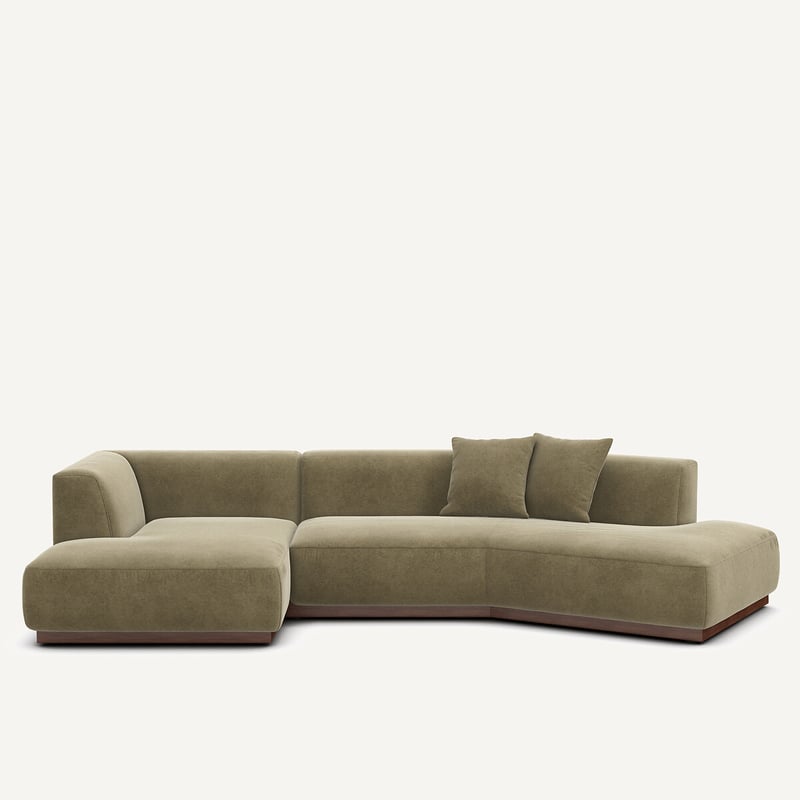 Am.pm Offenes Linkes Ecksofa In Leinenvelours, Jacopo