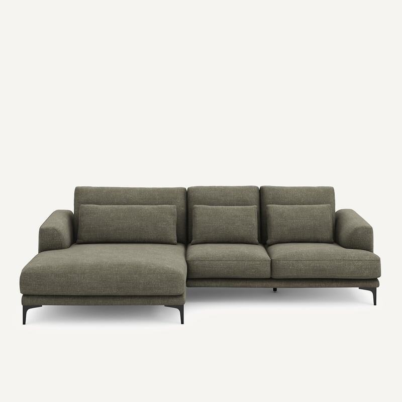Am.pm Ecksofa Meridian Xl Links In Baumwolle Und Leinen, Marsile