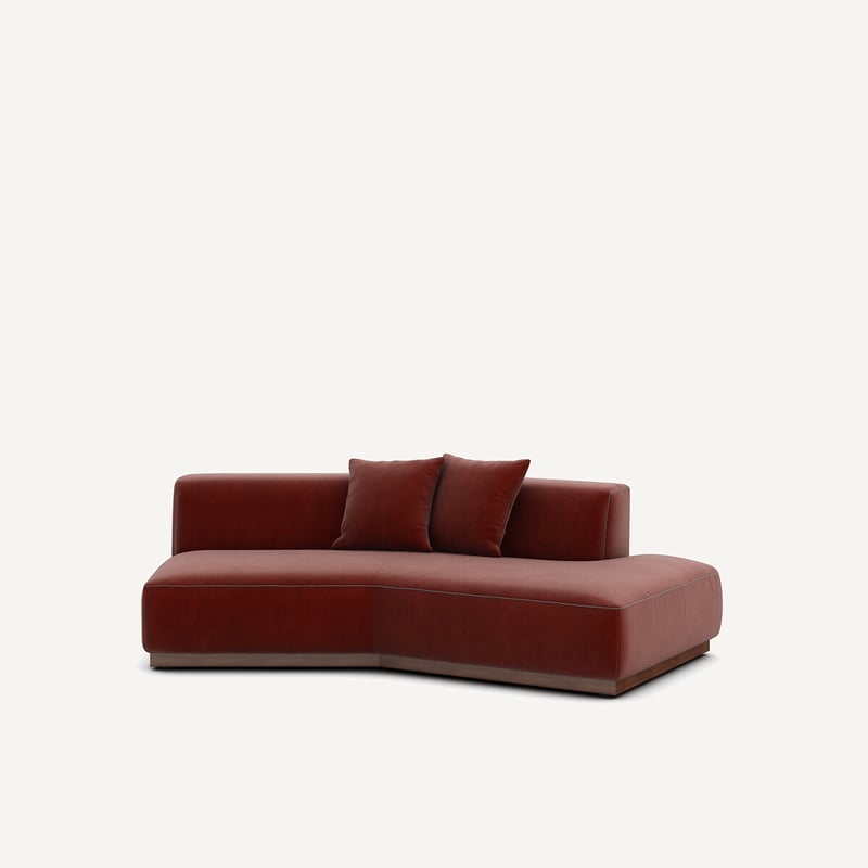 Am.pm Halbes Gerades Sofa Aus Samt, Jacopo