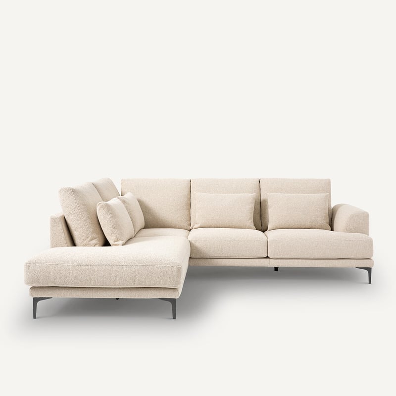 Am.pm Geschlossenes Ecksofa Marsile Mit Ecke Links, Bouclé