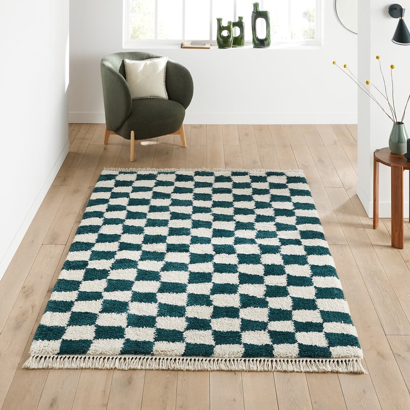 Teppich Danito Mit Schachbrettmuster