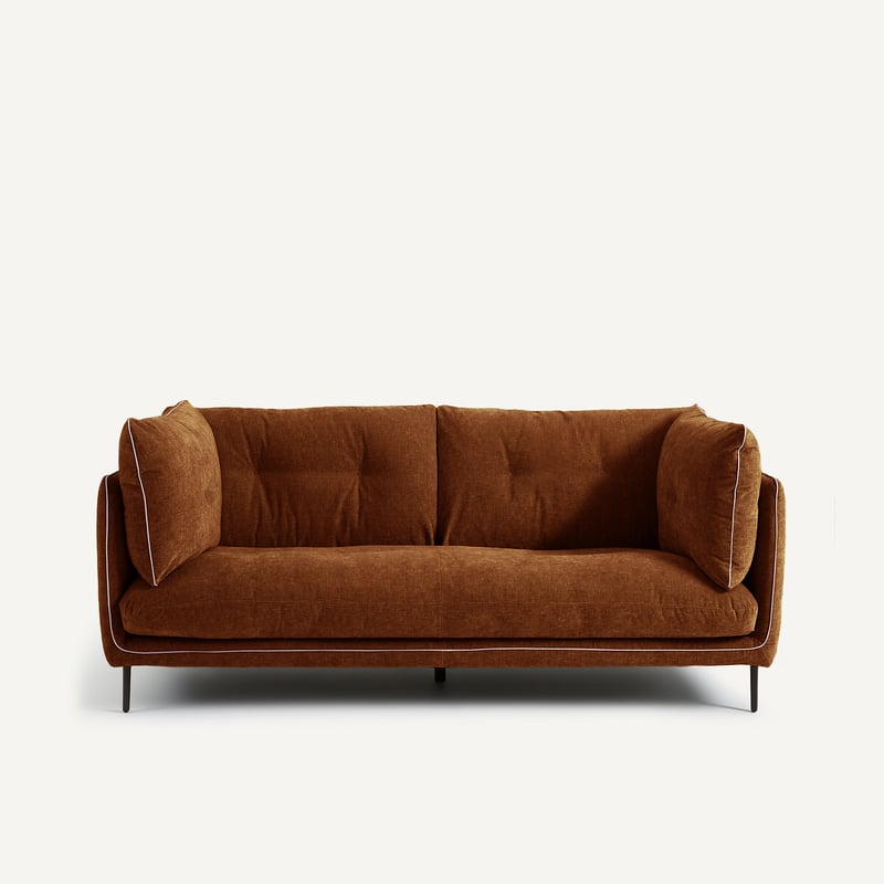 Am.pm Kompaktes Sofa Aus Chenille-samt, Botero