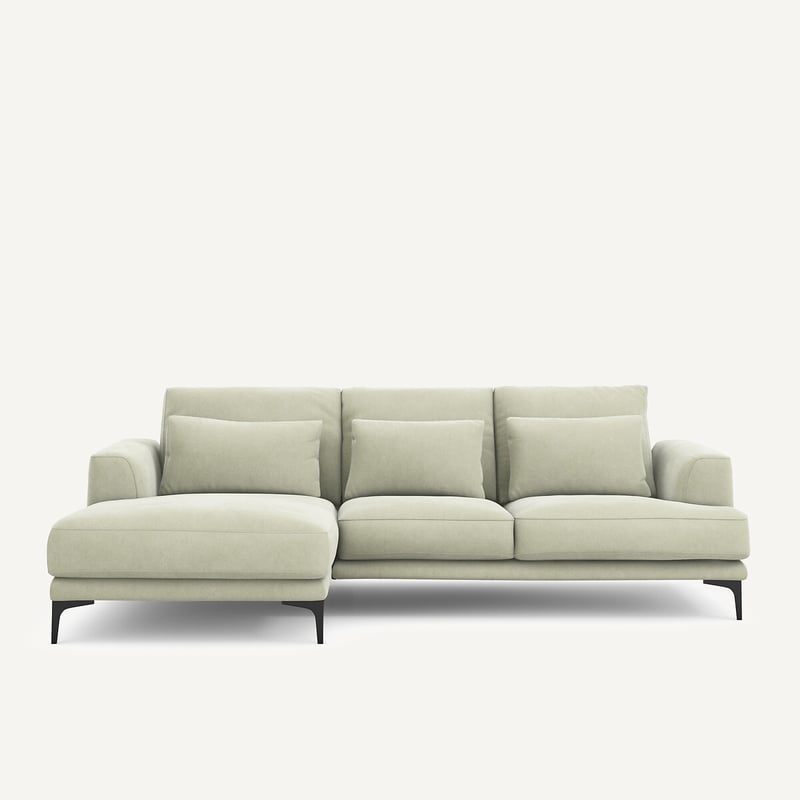 Am.pm Ecksofa Marsile Mit Ecke Links, Samt Stonewashed