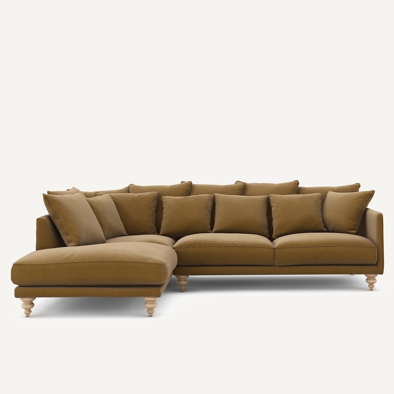 Am.pm Ecksofa Aus Leinenvelours, Lazare