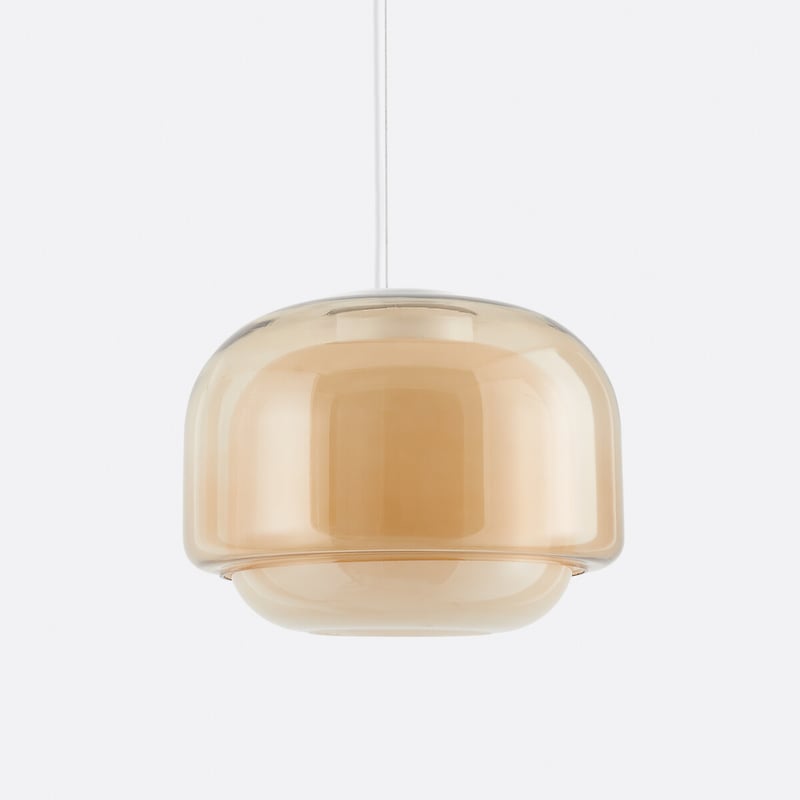 Hängeleuchte Aus Farbigem Glas Ø30,5 Cm, Kinoko