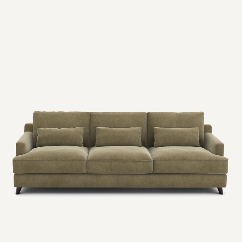 Am.pm Sofa, 3- Oder 4-sitzig, Aus Leinenvelours, Alwine