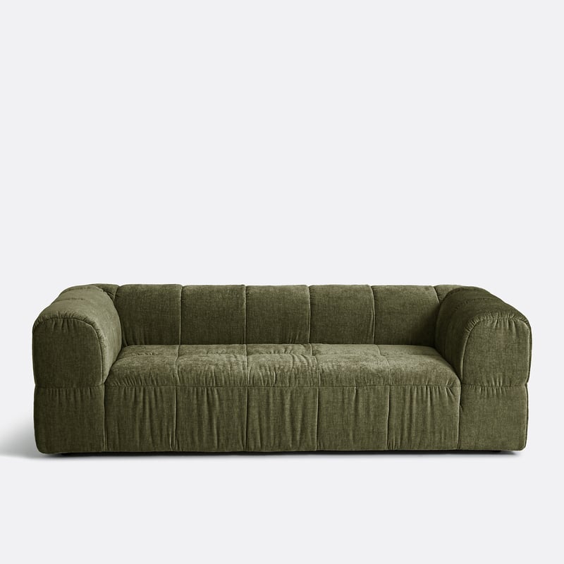 Gerades 3-sitzer-sofa Lizzy Aus Dickem Velours