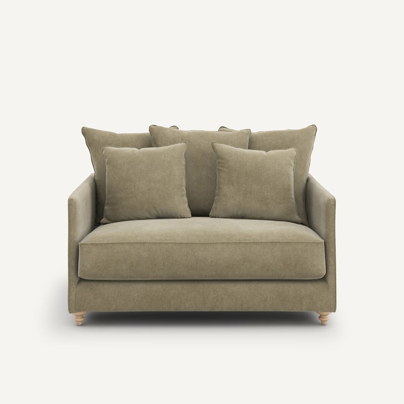 Am.pm 2-sitzer-sofa, Umwandelbar, In Stonewashed Velours, Lazare