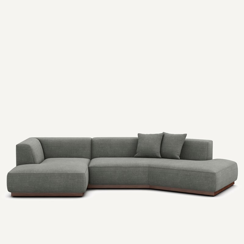 Am.pm Offenes Ecksofa Links, Baumwolle Und Leinen, Jacopo