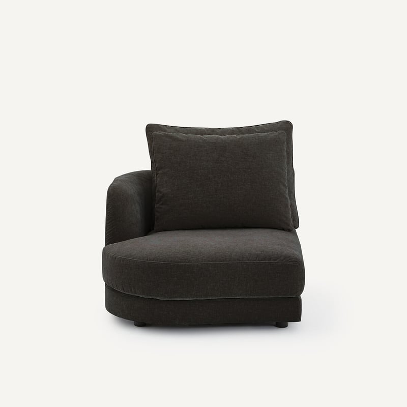 Am.pm Halbes Sofamodul Tiberio Links, Aus Chenille-samt