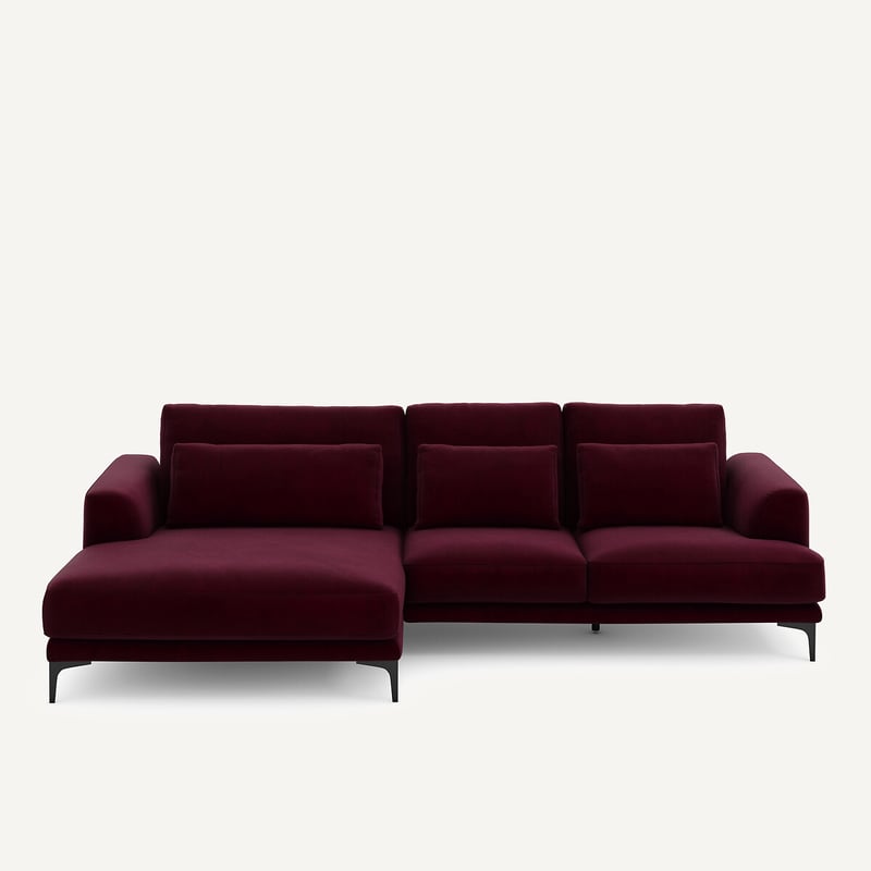 Am.pm Ecksofa Meridian Xl Links In Velours, Marsile