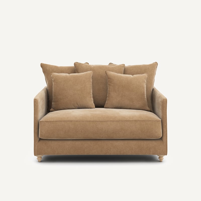 Am.pm 2-sitzer-sofa, Umwandelbar, In Stonewashed Velours, Lazare