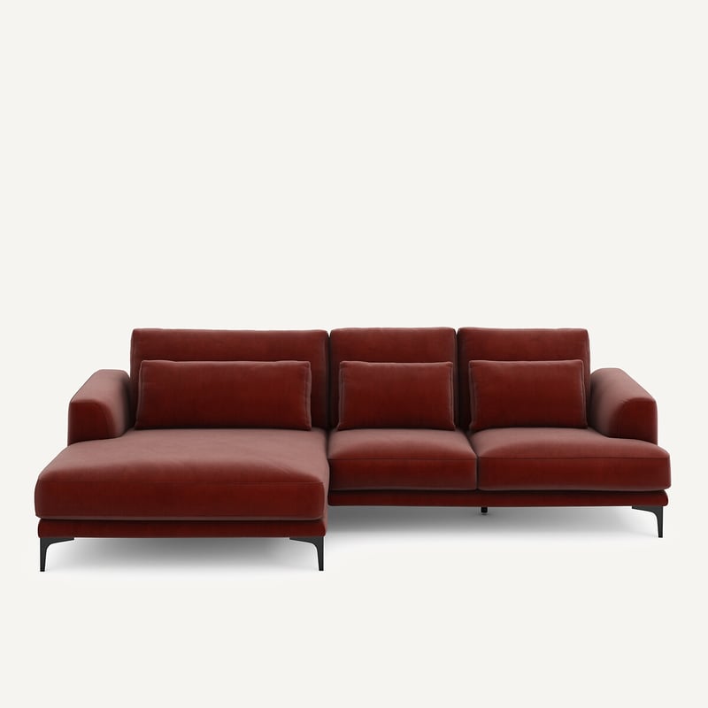 Am.pm Ecksofa Meridian Xl Links In Velours, Marsile