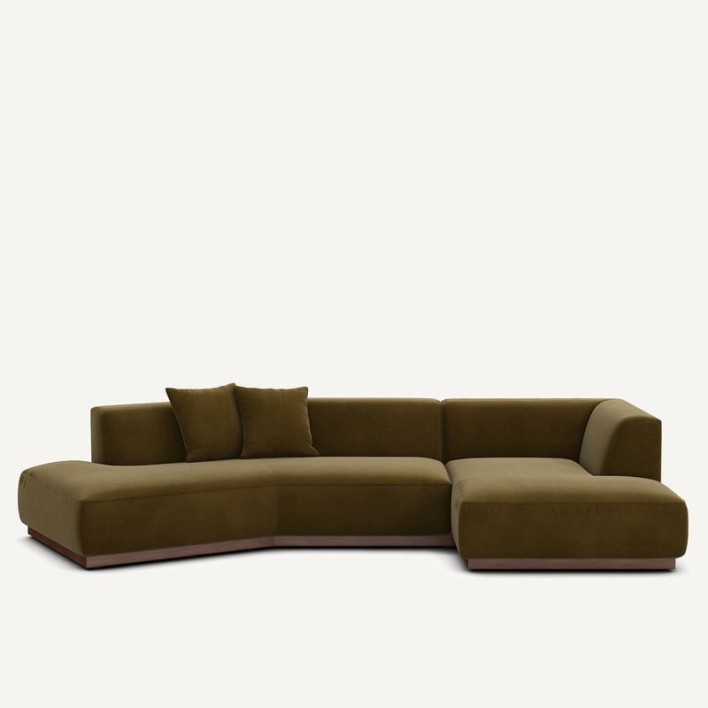 Am.pm Offenes Ecksofa Jacopo Mit Ecke Rechts, Samt