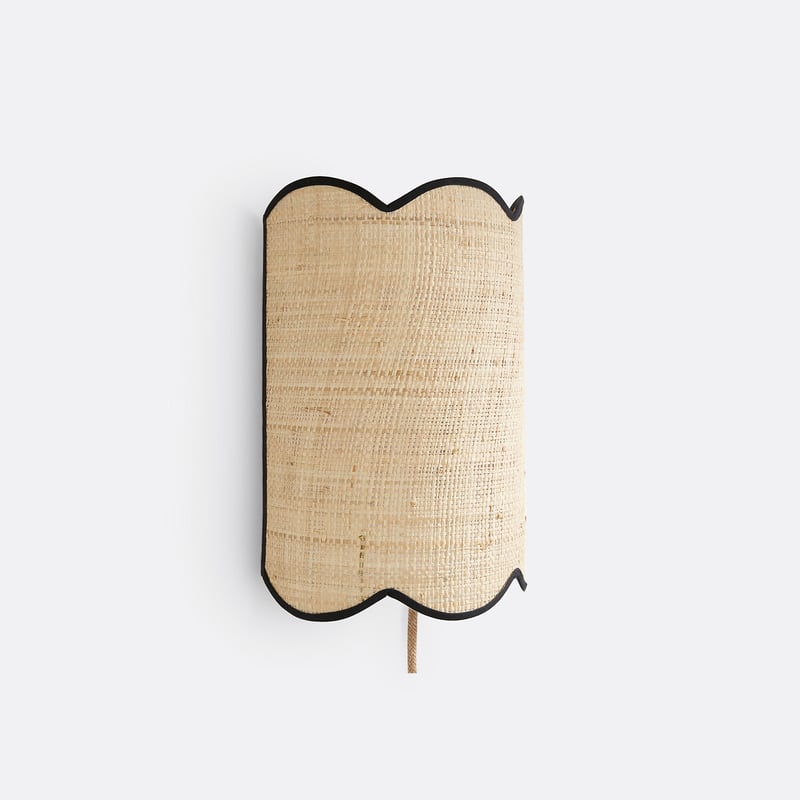 Wandleuchte Dolkie, Raffia