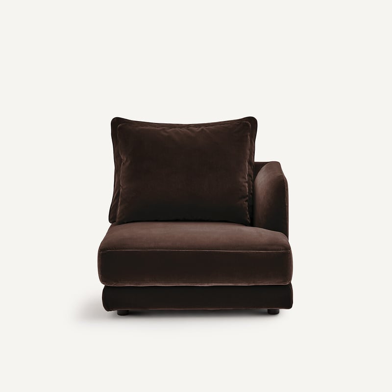 Am.pm Rechtes Einzelsofa, Modular, Aus Samt, Tiberio