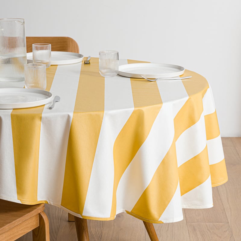 La Redoute Interieurs Runde Tischdecke Hendaye, Beschichtete Baumwolle