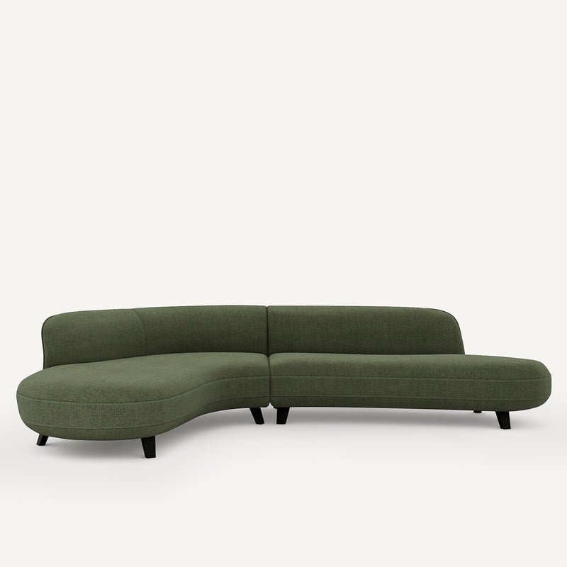 Am.pm X Emmanuel Gallina Ecksofa Rosebury, Bouclé Meliert