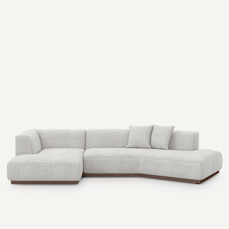 Am.pm Offenes Ecksofa Jacopo Mit Ecke Links, Jaspé-stoff