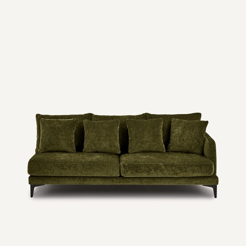 Am.pm X Emmanuel Gallina 3-sitzer Halbsofa In Velours-mischung Moderniste, Design Emmanuel Gallina