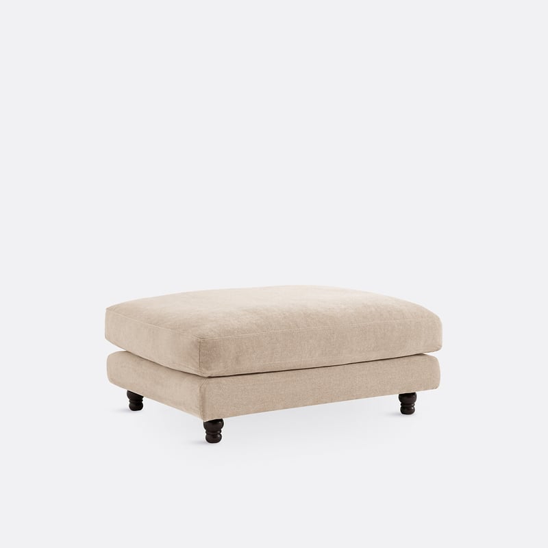 Polsterhocker Noon, Polyester Meliert
