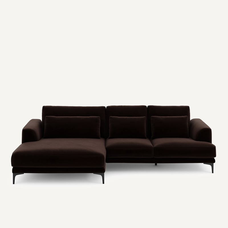 Am.pm Ecksofa Meridian Xl Links In Velours, Marsile